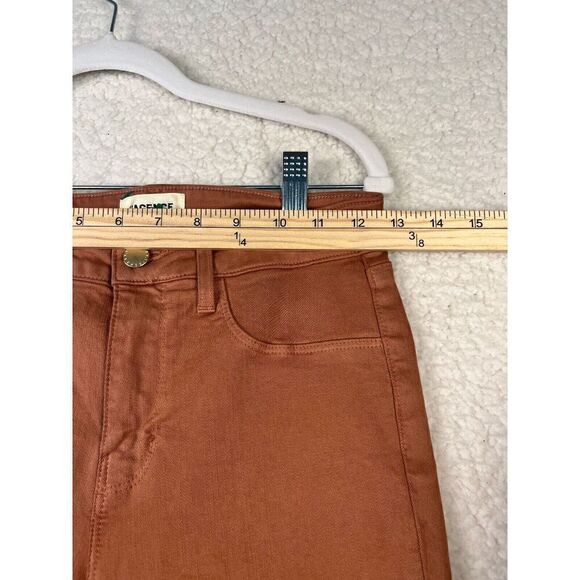 NEW L'AGENCE Java Marguerite Coated High Rise Skinny Jeans Rose/Blush Size 25‎ - Picture 5 of 9